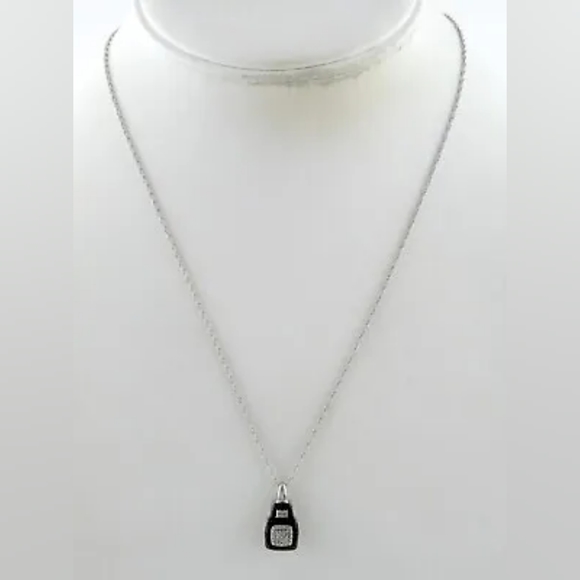 SUN Solid 925 SS with White Gold Overlay Genuine Diamonds - Picture 2 of 16